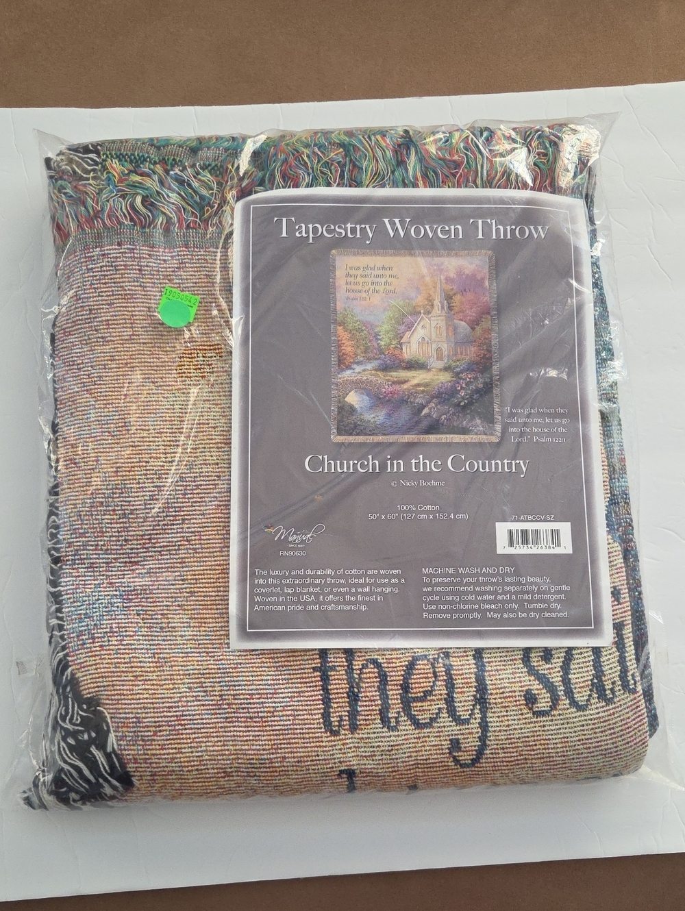 Tapestry Woven Throw - Church in the Country (Multicolor)